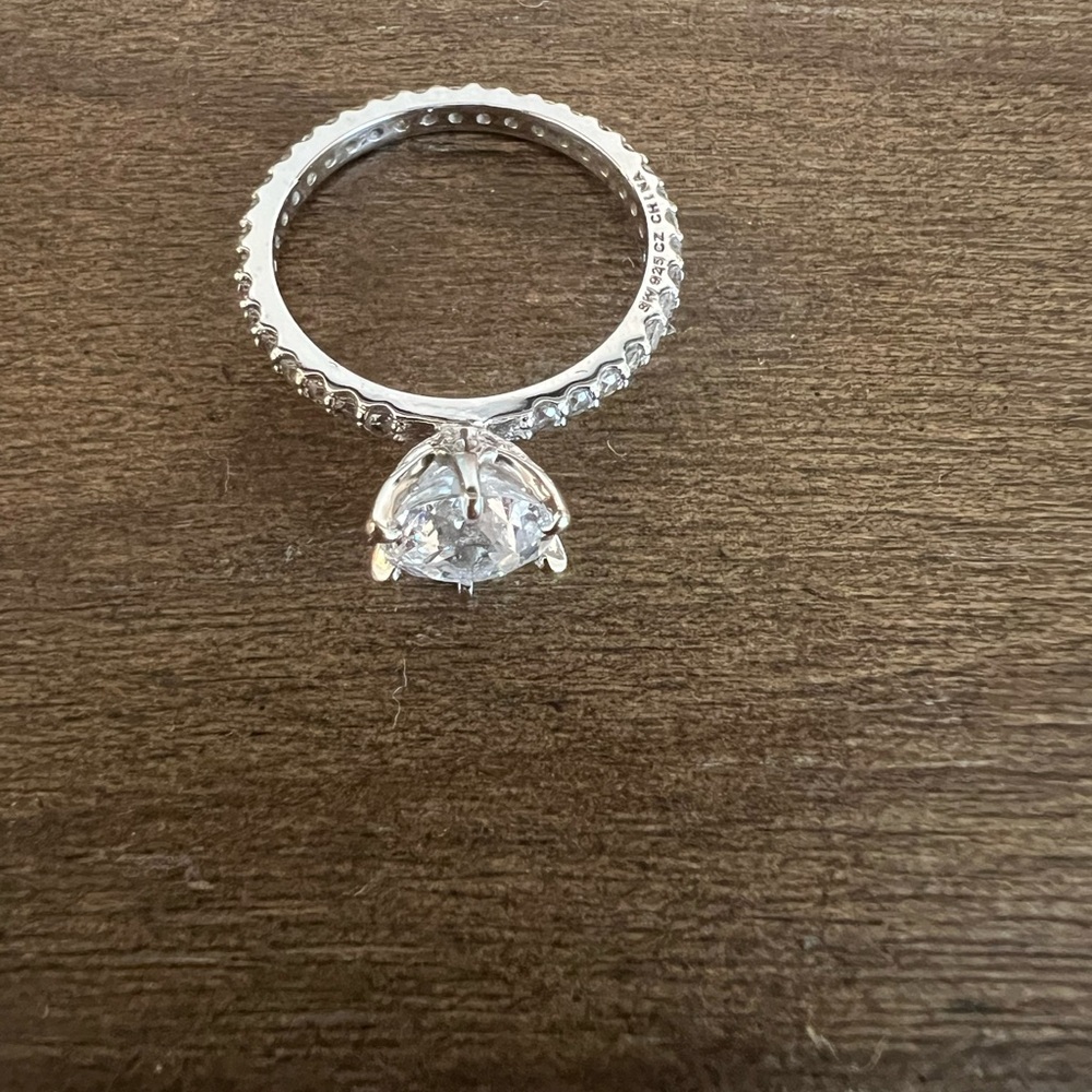 Cubic zirconia one-carat ring